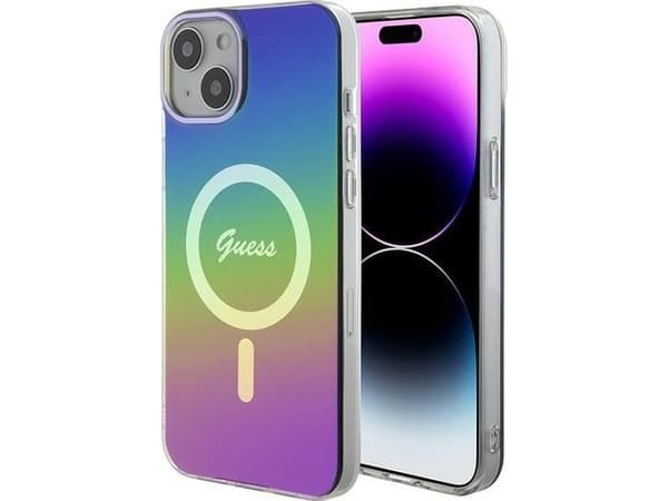 Guess GUHMP15SHITSK iPhone 15 / 14 / 13 6.1" wielokolorowy/rainbow hardcase IML Iridescent MagSafe