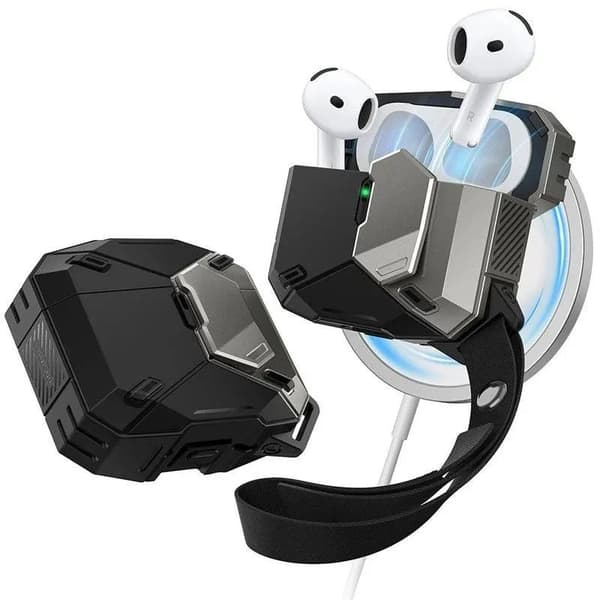 AirPods 4 Supcase Matrix-skal med magnetisk laddning - Svart