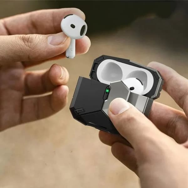 AirPods 4 Supcase Matrix-skal med magnetisk laddning - Svart