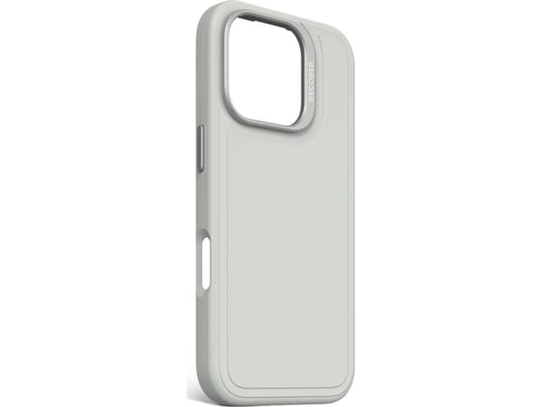 Decoded AntiMicrobial Silicone Stacks Backcover - skyddande silikonfodral för iPhone 16 Pro kompatibelt med MagSafe (stengrå)