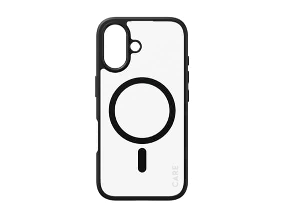 PanzerGlass CARE by ® Flagship Case Transparent Urban Combat w. Black Frame & MagSafe iPhone 16, Cover, Apple, Apple - iPhone 16, Transparent