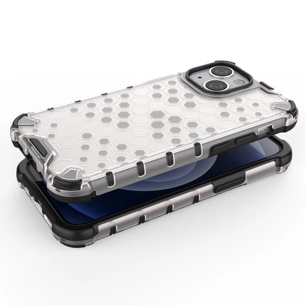 iPhone 13 mini Mobilskal Honeycomb Armor - Vit