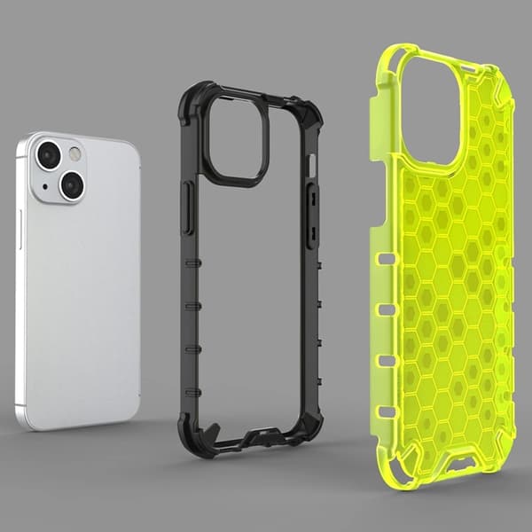 iPhone 13 mini Mobilskal Honeycomb Armor - Vit