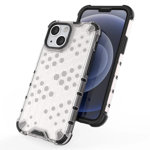 iPhone 13 mini Mobilskal Honeycomb Armor - Vit