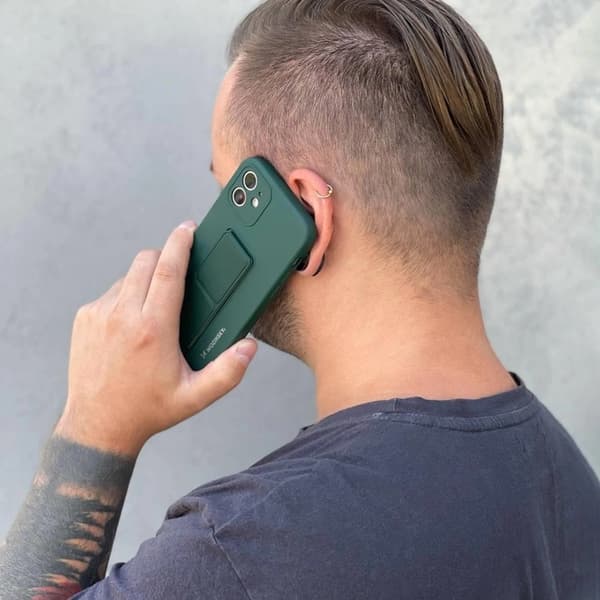 Wozinsky Galaxy A32 4G Mobilskal Silikon Kickstand - Ljusblå