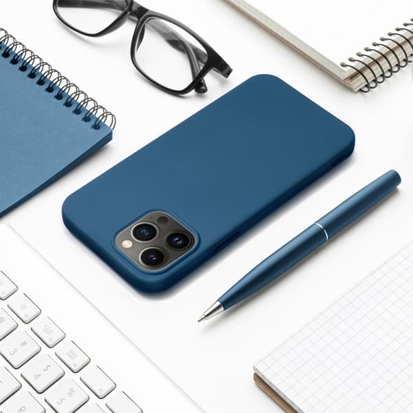 iPhone 15 Pro Mobilskal Silicone - Blå