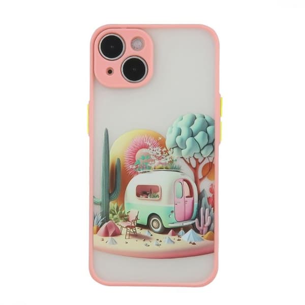 iPhone 14 Pro Mobilskal Ultra Trendy Travel - Rosa