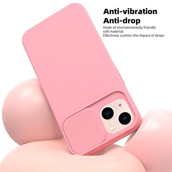 iPhone 15 Plus Mobilskal Slide - Ljusrosa