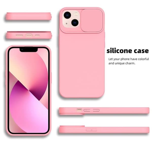 iPhone 15 Plus Mobilskal Slide - Ljusrosa