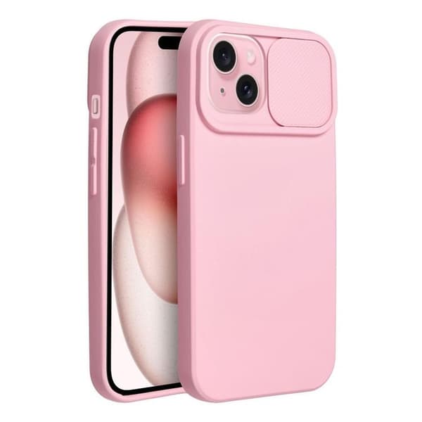 iPhone 15 Plus Mobilskal Slide - Ljusrosa