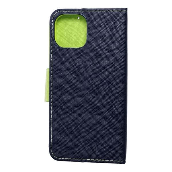 iPhone 15 Plånboksfodral Fancy - Navy/Lime