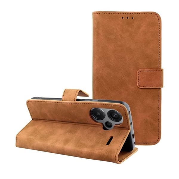 Xiaomi Redmi Note 13 Pro Plus Plånboksfodral Tender - Brun