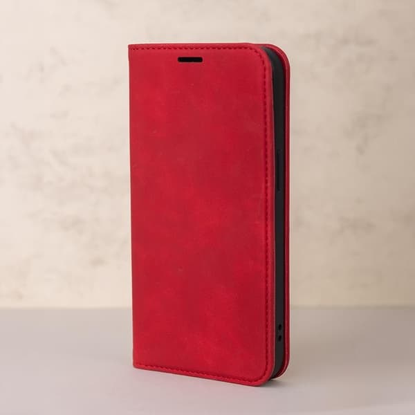Galaxy A34 5G Plånboksfodral Smart Suede - Röd