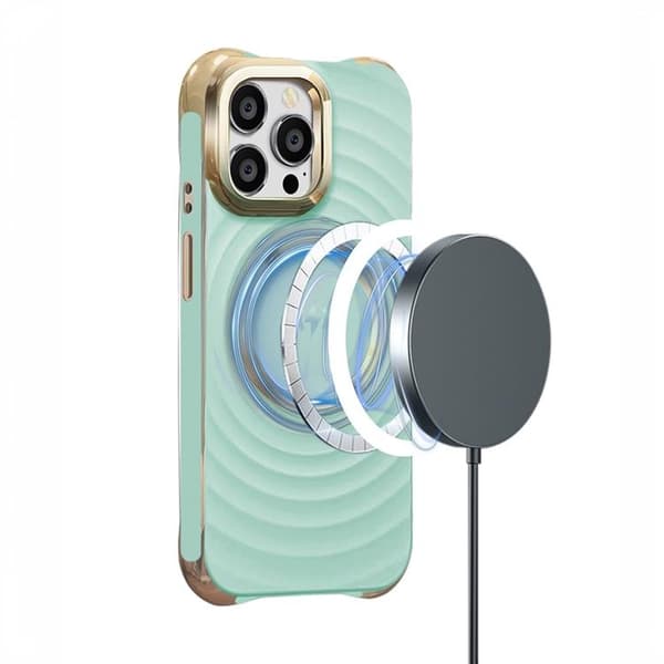 iPhone 13 Pro Mobilskal Magsafe Circle Glam - Mintgrön