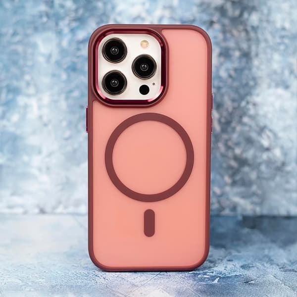 iPhone 14 Pro Max Mobilskal MagSafe Frozen - Röd