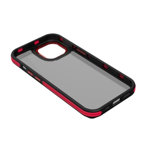 iPhone 12/12 Pro Mobilskal Crystal Black - Röd