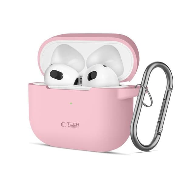 Tech-Protect Apple Airpods 3 Skal Silikon Hook - Dusty Rosa