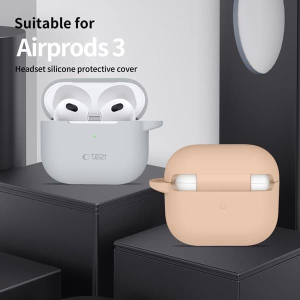 Tech-Protect Apple Airpods 3 Skal Silikon Hook - Neon Orange