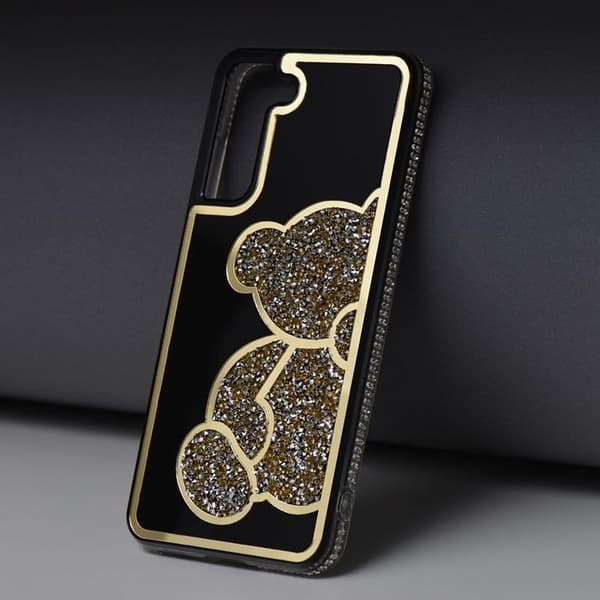 Galaxy S21 FE Mobilskal Teddy Bear - Guld