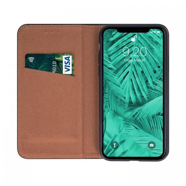Galaxy S10 Plånboksfodral Äkta Läder Smart Pro - Svart