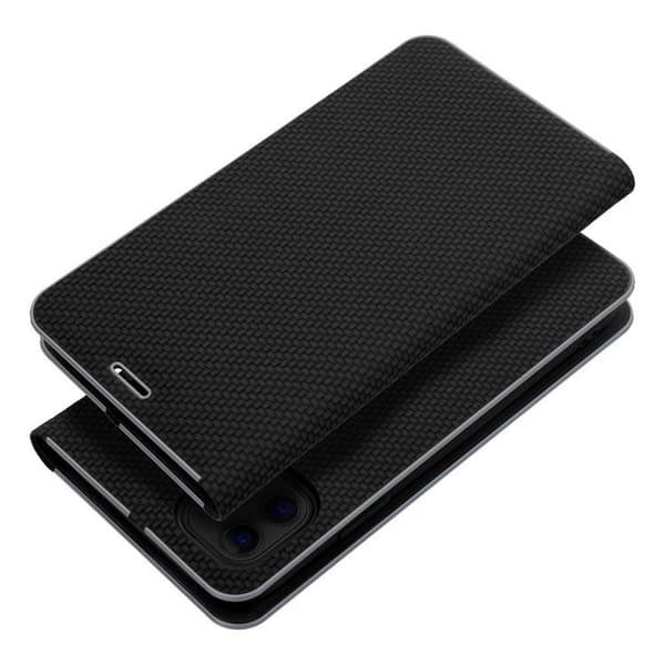 iPhone 15 Plus Plånboksfodral Luna Carbon - Svart