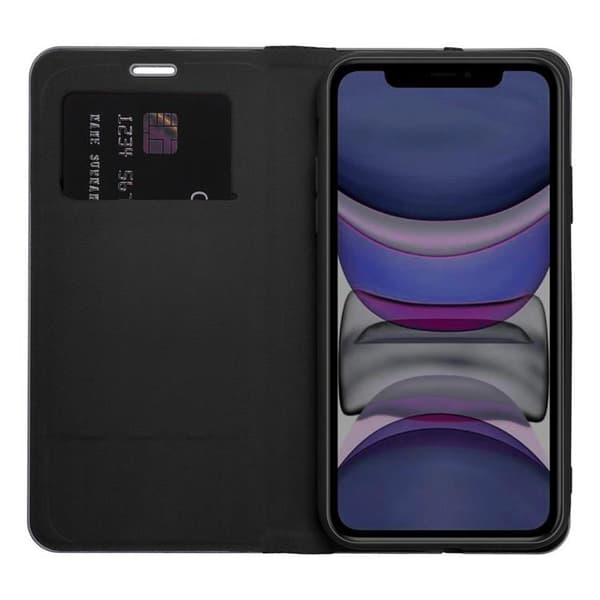 iPhone 15 Plus Plånboksfodral Luna Carbon - Svart