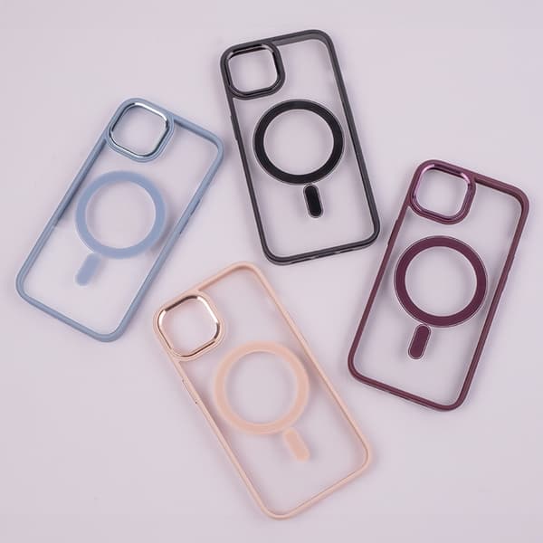 iPhone 15 Pro Max Mobilskal MagSafe Satin Clear - Rosa