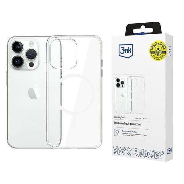 3MK iPhone 14 Pro Mobilskal MagSafe - Clear