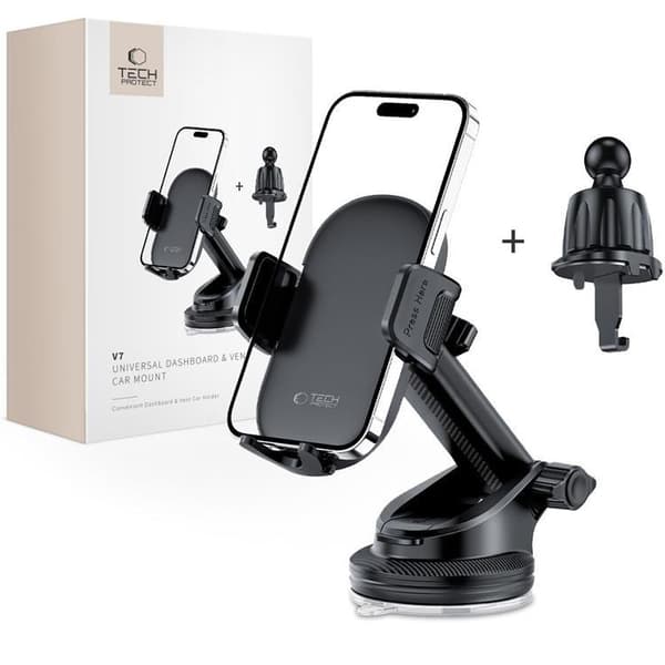 Tech-Protect Mobilhållare Instrumentbräda Universal V7 - Svart