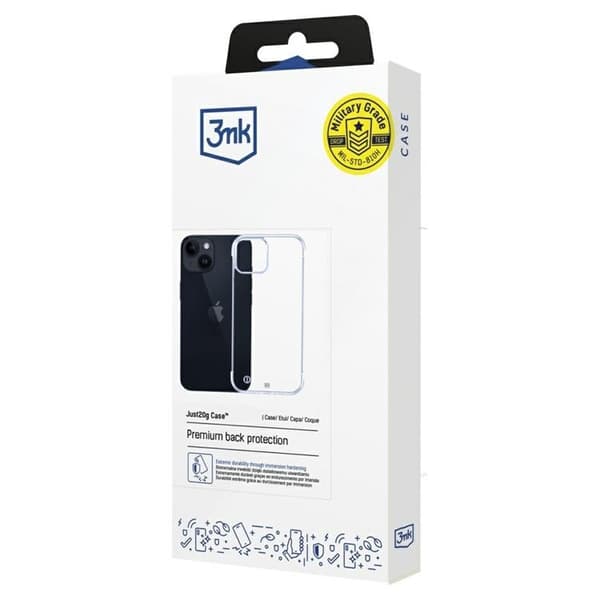 3MK iPhone 15 Mobilskal Just20g - Clear