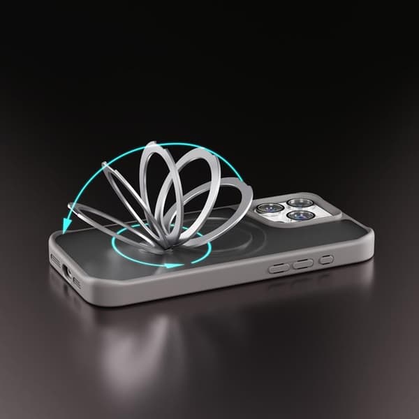 Etteri iPhone 15 Pro Max Mobilskal MagSafe Matt Ring - Grå