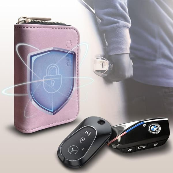 Tech-Protect KLR300 RFID-skydd / Faraday-fodral för keyless bilnyckel – Rosa