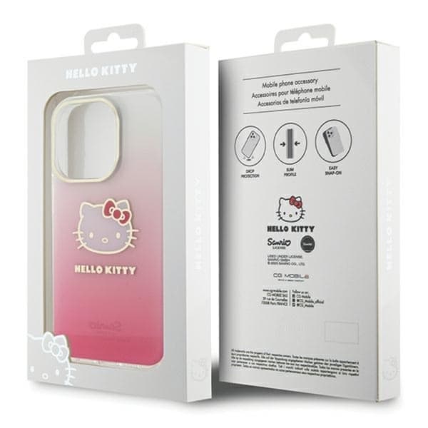 Hello Kitty iPhone 14 Pro Mobilskal Kitty On Bricks Graffiti - Vit