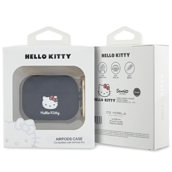 Hello Kitty AirPods Pro Skal Silikon Kitty Head - Svart