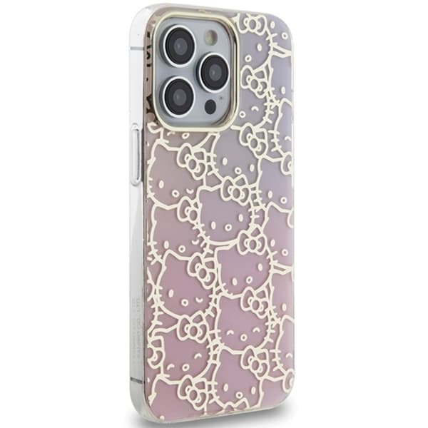 Hello Kitty iPhone 14 Pro Mobilskal Crowded Kitty Head - Rosa