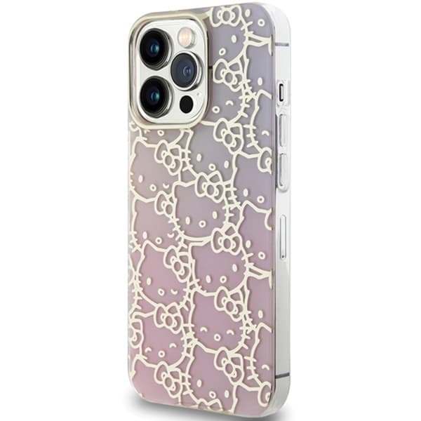 Hello Kitty iPhone 14 Pro Mobilskal Crowded Kitty Head - Rosa