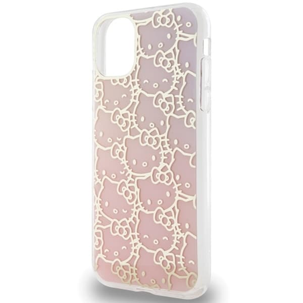 Hello Kitty iPhone 11/Xr Mobilskal Crowded Kitty Head - Rosa