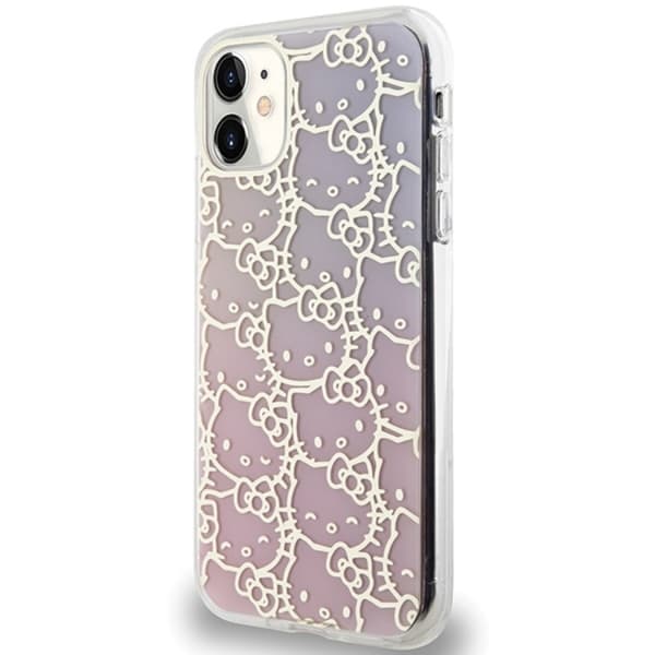 Hello Kitty iPhone 11/Xr Mobilskal Crowded Kitty Head - Rosa
