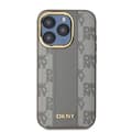 Miniatyrbild 3 av 5: DKNY iPhone 15 Pro Mobilskal MagSafe Läder Checkered Mono - Beige