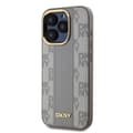 Miniatyrbild 2 av 5: DKNY iPhone 15 Pro Mobilskal MagSafe Läder Checkered Mono - Beige