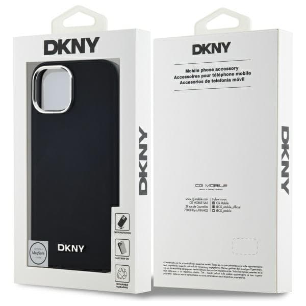 DKNY iPhone 14 Mobilskal MagSafe Plain Logo - Svart