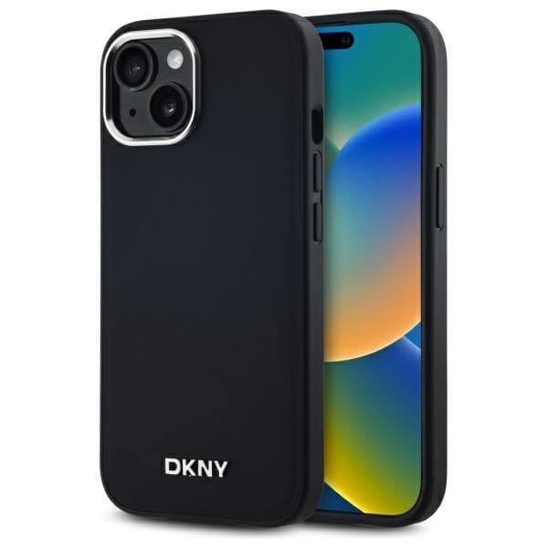 DKNY iPhone 14 Mobilskal MagSafe Plain Logo - Svart