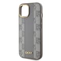 Miniatyrbild 3 av 5: DKNY iPhone 15 Mobilskal MagSafe Läder Checkered Mono - Beige