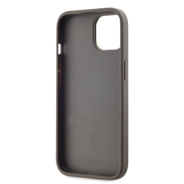 DKNY iPhone 15 Mobilskal MagSafe Läder Checkered Mono - Beige