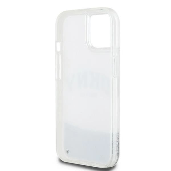 DKNY iPhone 14 Mobilskal Liquid Glitter Big Logo - Vit