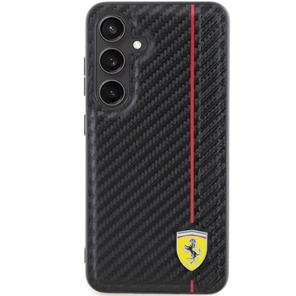 Ferrari Galaxy S24 Mobilskal Carbon Printed Line - Svart