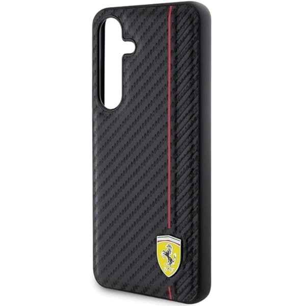 Ferrari Galaxy S24 Mobilskal Carbon Printed Line - Svart