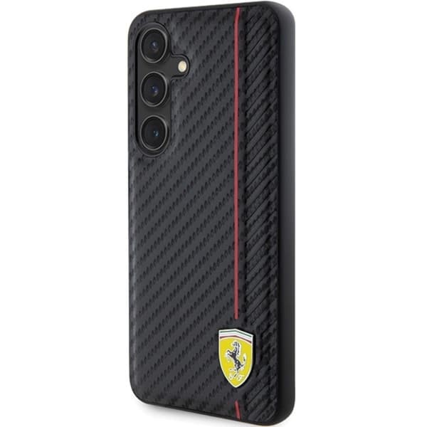 Ferrari Galaxy S24 Mobilskal Carbon Printed Line - Svart