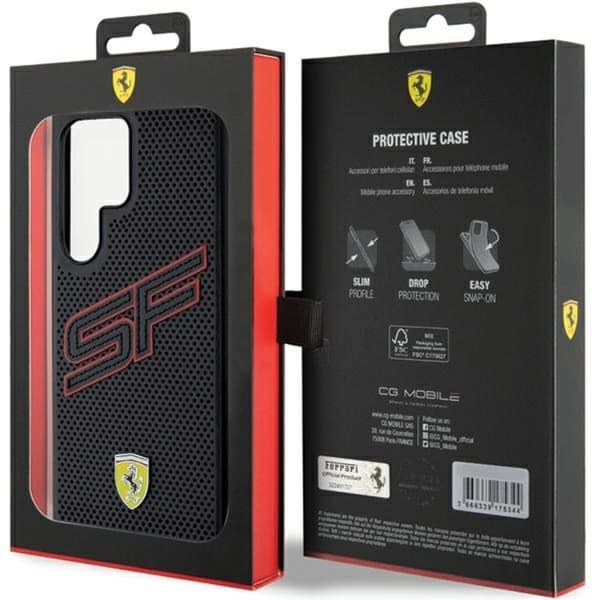 Ferrari Galaxy S24 Ultra Mobilskal Big SF Perforated - Svart