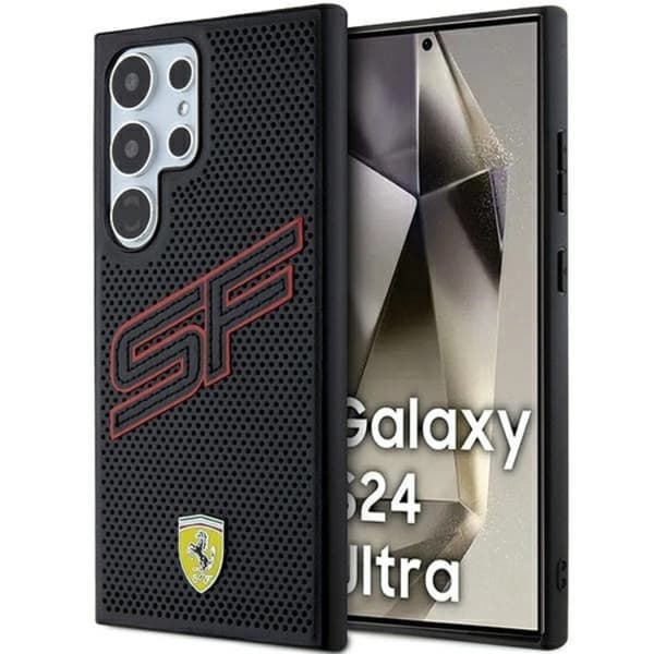 Ferrari Galaxy S24 Ultra Mobilskal Big SF Perforated - Svart